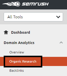 semrush organic research