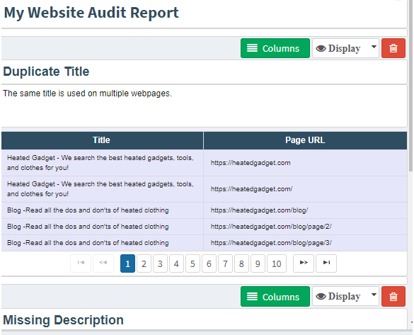 serptimizer website audit report